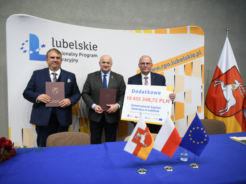 Dodatkowe pieniądze unijne dla szpitala dziecięcego w Lublinie
